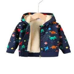 100 - Chaqueta Azul Con Dinosaurios