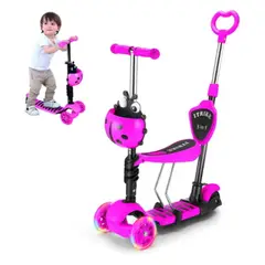 GENERICO - Patineta Scooter Para Niña Regulable Con Luz Led