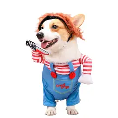 GENERICO - Disfraz Para Mascotas Chucky Perro Gato Halloween S-M C2002