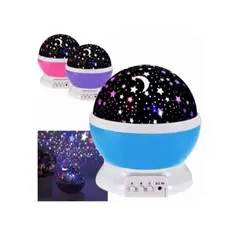 GENERICO - Lámpara proyector de estrellas rosada