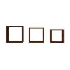 GENERICO - REPISAS DECORATIVAS SET DE 3 - MED BROWN