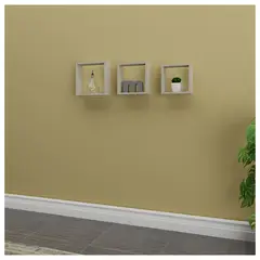 GENERICO - Repisas Cubo En Madera Set De 3 30cm / 27cm / 24cm STOBUS PINE