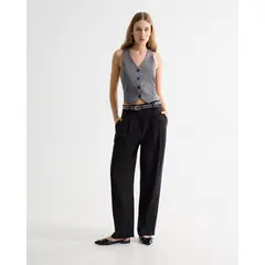 SEVEN SEVEN - Pantalón Sastre Para Mujer Negro