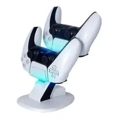 GENERICO - Cargador PS5 base de carga dual simultáneamente con LED