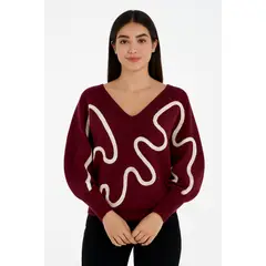MOLGOA - Suéter para Mujer Cuello V- The Garden