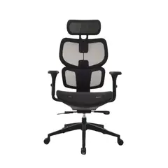 BONNO - Silla De Escritorio Con Cabecero Sam Syncro Moderna Color Negro