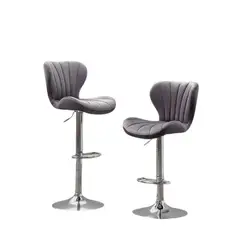 DISTRIONLINE - Taburete de bar tapizado ajustable