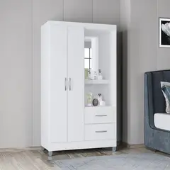 ZER - Armario Closet 2 Puertas Cordoba 164 x190 x47 CM blanco