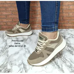 URBAN PLUS - TENIS PARA MUJER CAFE