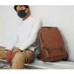 BOLSOS Y ACCESORIOS MB - Mochila Porta Notebook De Cuero Ecológico Impermeable Gran Capacidad