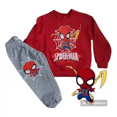 BRYKE - Sudadera Niño Hombre Araña Roja-gris