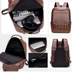 BOLSOS Y ACCESORIOS MB - BOLSO MOCHILA CUERO ELEGANTE PARA TRABJO O ESTUDIO