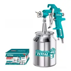 TOTAL - Pistola De Pintar 1000cc Rociadora Neumatica 3-4bar