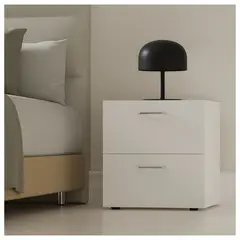 GENERICO - MESA DE NOCHE CON CAJONES - SOLAR WHITE