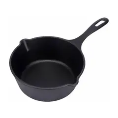 VICTORIA - Sartén Profundo De Hierro Fundido Esmaltado 189l Color Negro