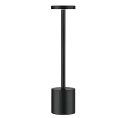 ZHOPI CO - Lámpara De Mesa Tactil Metalica Led 3 Modos Ajustable Inalambrica