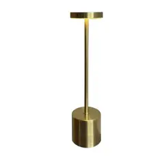 ZHOPI CO - Lámpara De Mesa Tactil Metalica Led 3 Modos Ajustable Inalambrica