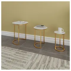 GENERICO - MESA DE CENTRO - SET DE 3 - RIVIERA MARBLE