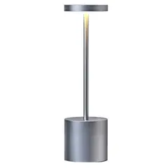 ZHOPI CO - Lámpara De Mesa Tactil Metalica Led 3 Modos Ajustable Inalambrica