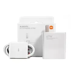 XIAOMI - Combo Cargador 67W USB Tipo A + Cable USB Tipo C