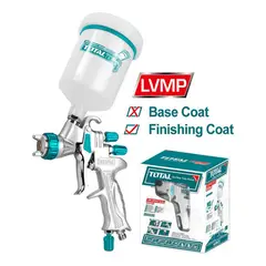 TOTAL - Aerografo 600cc Industrial Vaso Plastico Alta Presion