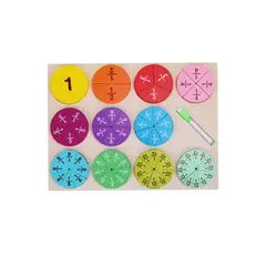 GENERICO - Juego Didáctico de Fracciones Círculos Fraccionarios