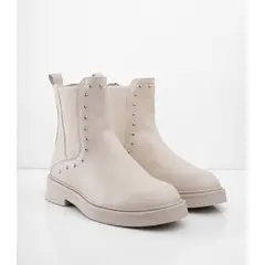 CALZADO ADRENALINA - Botines beige clásicos con taches VANESAHU