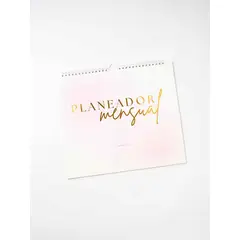 MELISSA ESCOBAR - Planeador Mensual mi diario financiero blanco con rosado