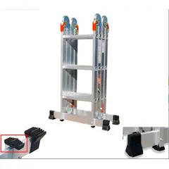 GENERICO - Escalera Multifuncional plegable De 12 Pasos En Aluminio 4x3