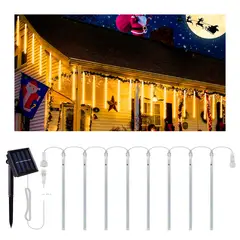 GENERICO - Luces Led Meteoro Solares 3 M Lagrimas 30 cm Navidad CÁLIDA C2028