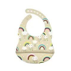 GENERICO - Babero De Silicona Con Bolsillo Para Bebe Nuevo