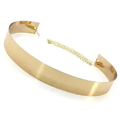 NEGRELI - Cinturón Metálico Dorado Ajustable para Mujer Elegancia Minimalista