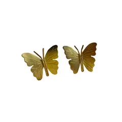 MERAKI - Topos - Aretes Mariposa Bañados en oro 24kt