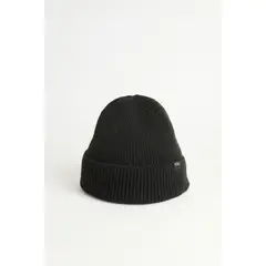 KOAJ - Gorro tejido unicolor con doblez ajustable sencillo Hombre