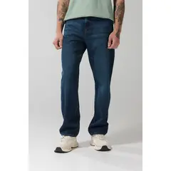 KOAJ - Jean azul oscuro baggy con bota ancha y tiro medio Hombre