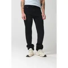 KOAJ - Jean 90´S bota recta negro con tiro bajo y bolsillos Hombre