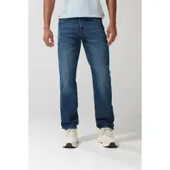 KOAJ - Jean tipo 90´S con tiro bajo azul oscuro y bota recta Hombre