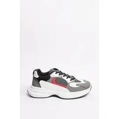 KOAJ - Tenis de plataforma grises con detalle en malla y contr Hombre