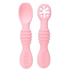 GENERICO - Set De Cuchara + Pre Cuchara Para Bebes Salmon