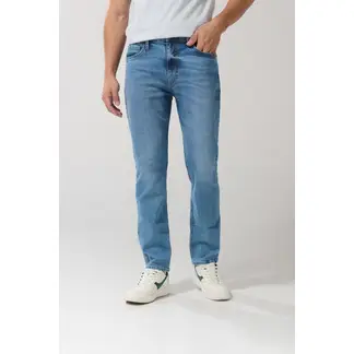 KOAJ - Jean straight leg tiro bajo azul con bota recta Hombre