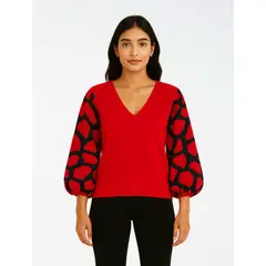 MOLGOA - Suéter para Mujer Cuello V -The Osh