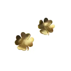 MERAKI - Aretes - Topos Trébol bañados en oro 24kt
