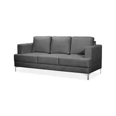 ELITE LIVING - SOFA MALAGA 3P MICROFIBRA GRIS PLOMO