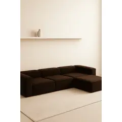 GENERICO - SALA MODULAR MARRUECOS COLOR CAFE EN TELA ANTIFLUIDOS Y PET FRIENDLY