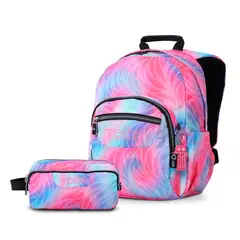 TOTTO - Combo Escolar Morral Tempera y Cartuchera Agapec Glitter