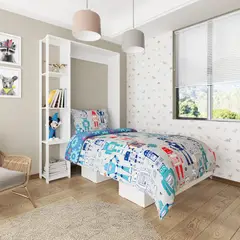 MUEBLES 2020 - Cama Mulltifuncional Japon Blanco