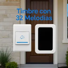 GENERICO - Timbre Inalámbrico con 32 Melodías y Largo Alcance DRSCKN