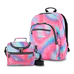 TOTTO - Combo Escolar Morral Acuarela y Lonchera Pizarra Glitter