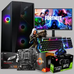 AMD - TORRE GAMER RYZEN 7 8700F/RTX 3050 6GB/32GB DDR5/SSD 512GB/MONITOR 22"