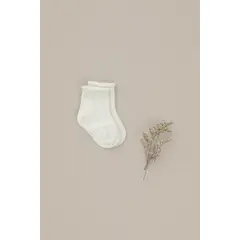 BABY SAMUU - Medias de punto suave con acabado delicado - Vainilla